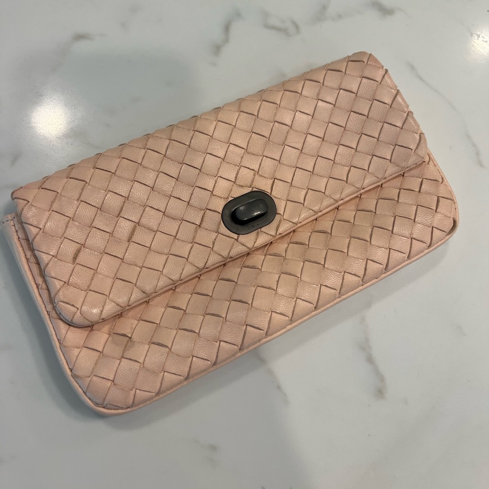 Bottega Veneta Mini Pink Clutch